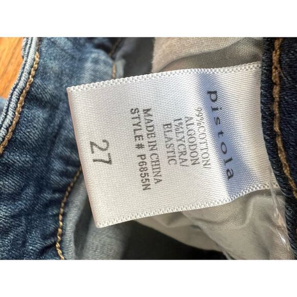 Pistola Skinny Jeans Distressed Zipper at ankles Size 27 - Picture 7 of 8